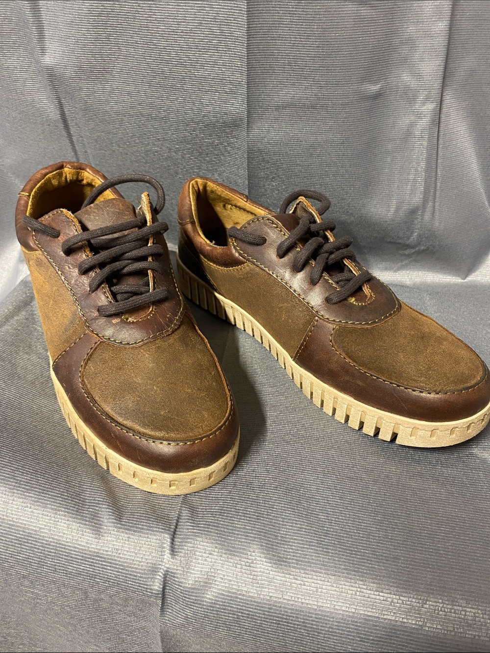 Born Brown Suede and Leather Men's Sneakers